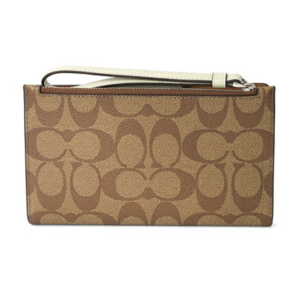 Coach Signature Color Block Long Wallet Brown - image 2